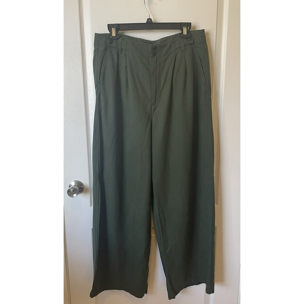 Madewell The Harlow Wide Leg Pant In Drapey Twill Size 14 - Picture 2 of 12